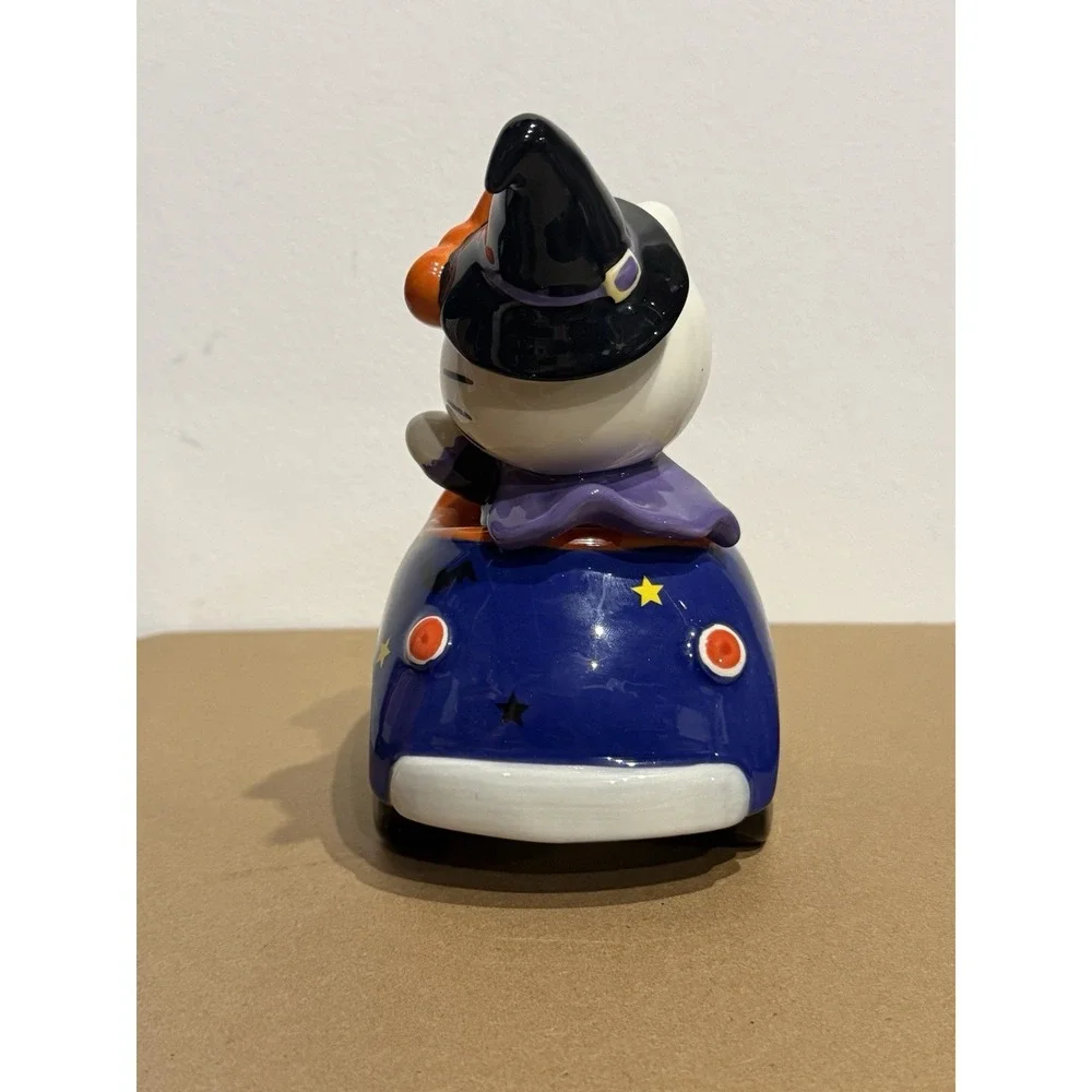 Hello Kitty Blue Sky Halloween Cute Ceramic Witch in Purple Car Orange Bow